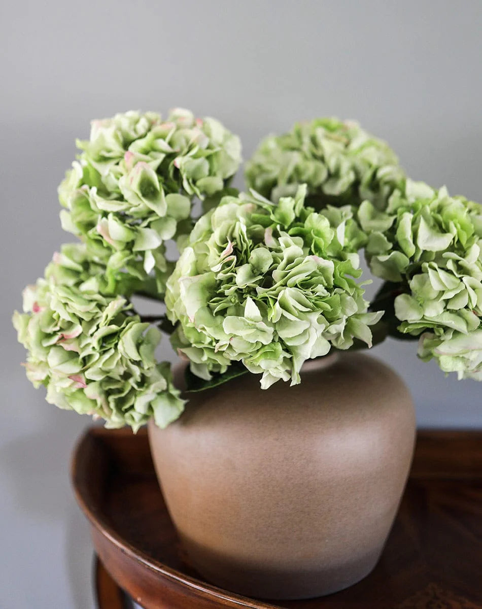 28.5 Inch Artificial Green Hydrangea – Real Touch Indoor Decorative Flower