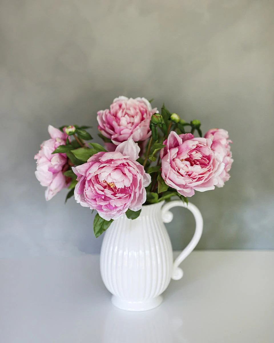 19.5 Inch Artificial Pink Peony Flower – Indoor Decorative Plant