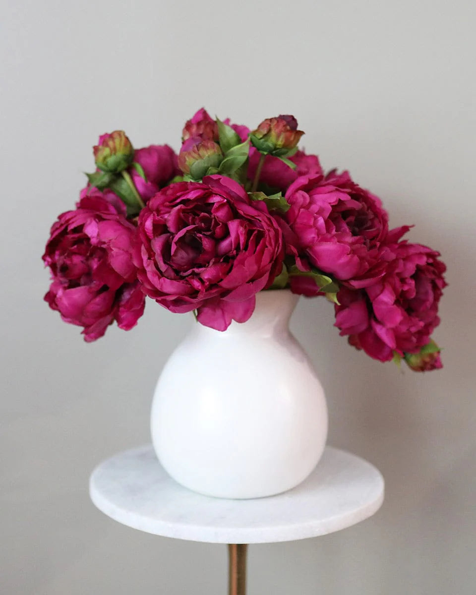 20 Inch Artificial Deep Pink Peony Flower – Indoor Decorative Plant