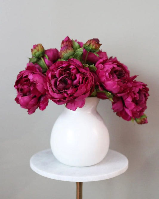 20 Inch Artificial Deep Pink Peony Flower – Indoor Decorative Plant