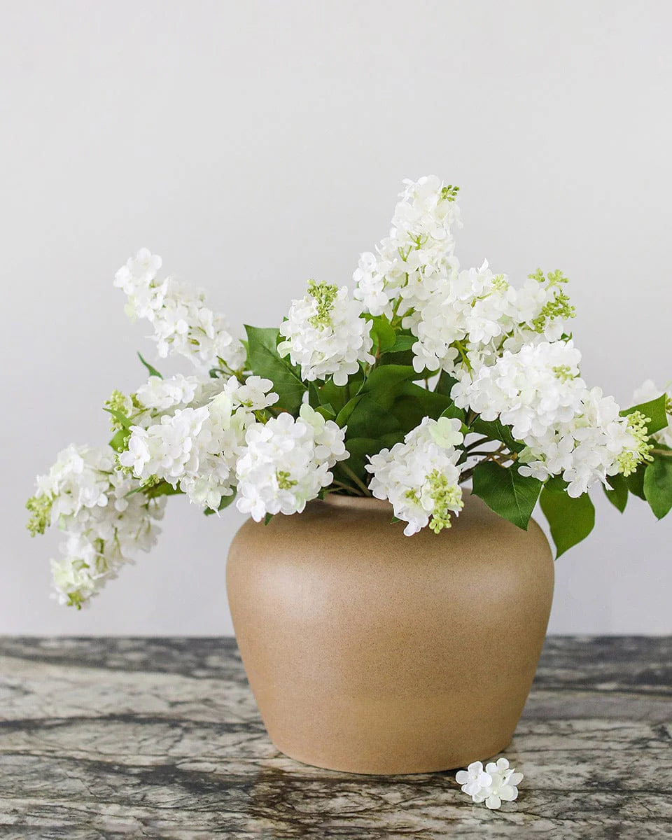 27.5 Inch Artificial White Lilac – Real Touch Indoor Decorative Flower