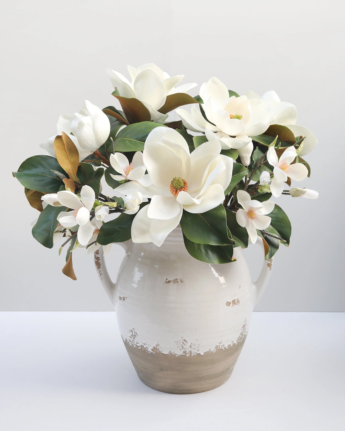 29 Inch Artificial White Magnolia Plant – Indoor Decorative Plant