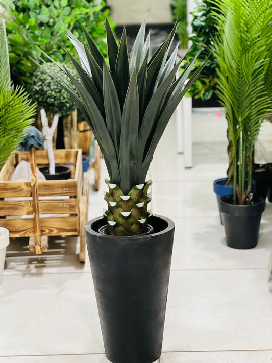 4 ft Artificial Yucca Plant with Fiber Planter – Indoor Decorative Plant