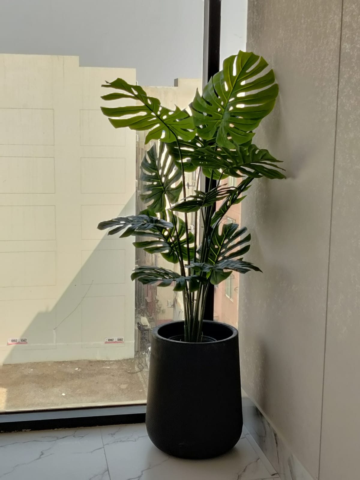 5 ft Artificial Monstera Plant with Planter – Indoor Decorative Plant
